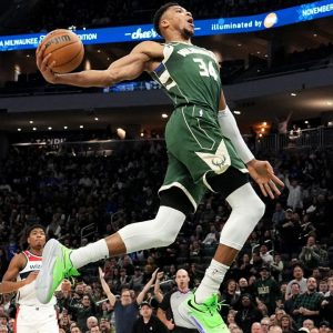 Giannis Antetokounmpo Logged his Career-High 55 Points in $120 "Previous Gen" Nike Sneakers