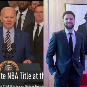 "Stephen Curry, Draymond Green, and K..": NBA Twitter Can't Stop Trolling as President Biden Forgets Klay Thompson's Name