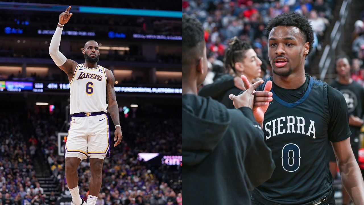 "Bronny James is COLD!": LeBron James Hypes Up His Son After Monster 22 Point Performance