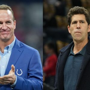 Peyton Manning and Bob Myers