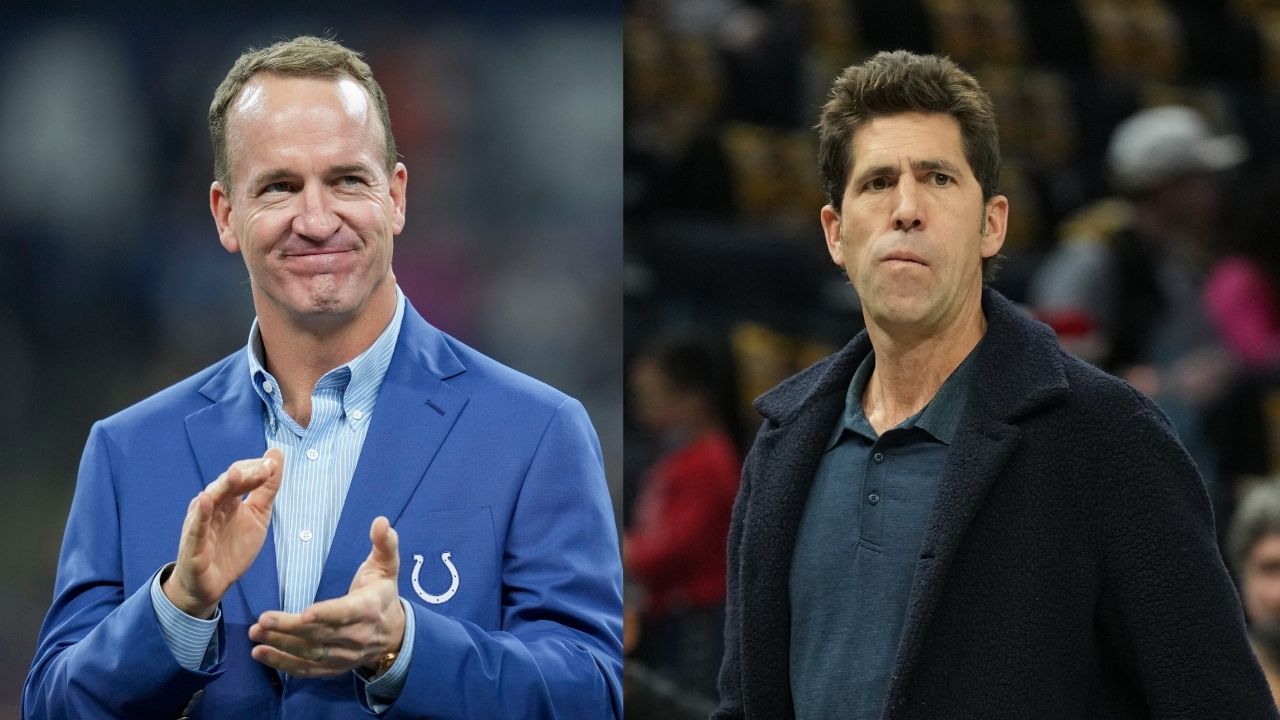 Peyton Manning and Bob Myers