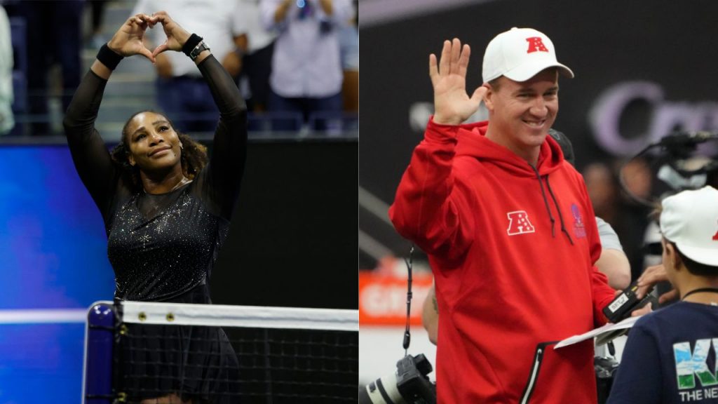 Serena Williams and Peyton Manning