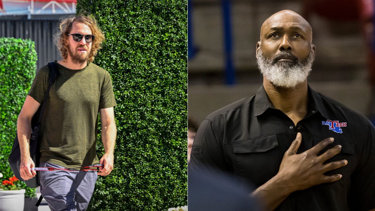 Sebastian Vettel Practiced on His Free Throws To Be Perfect Like Karl Malone and Win $16,000 From NBAxF1 Event