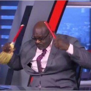 WATCH: Shaquille O’Neal Snaps a Broom With His Bare Hands