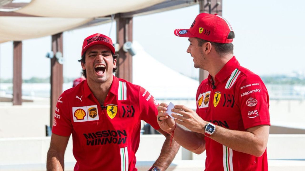 Charles Leclerc Baffled as Carlos Sainz Realises He Can Use a Steering Wheel While Racing
