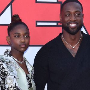 Dwyane and Zaya Wade pose for cameras at an event promoting Cheaper by the Dozen Credit: John Salangsang/Shutterstock
