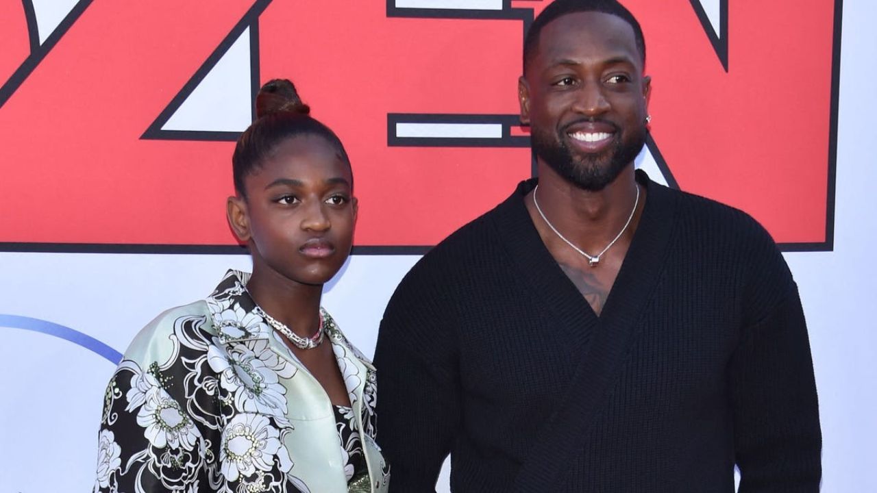 Dwyane and Zaya Wade pose for cameras at an event promoting Cheaper by the Dozen Credit: John Salangsang/Shutterstock