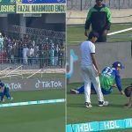 VIDEO: Khushdil Shah and Mohammad Ilyas involved in nasty collision outside boundary rope in PSL 2023