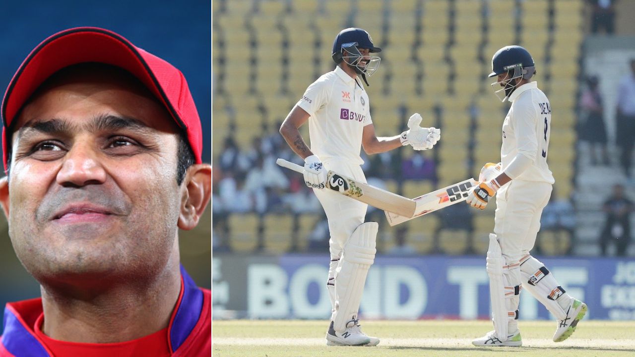 "Isse kehte hain kehkar….": Virender Sehwag takes a dig at Australia tasting own medicine via Axar Patel-Ravindra Jadeja Day 2 chat