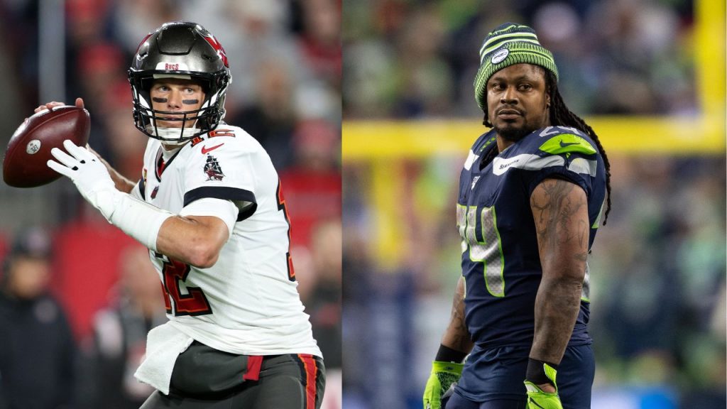 Tom Brady and Marshawn Lynch