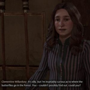 Follow the butterflies quest Hogwarts Legacy