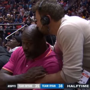 WATCH: Shaquille O’Neal Gives Ben Affleck the Death Stare After 'AIR' Director Kisses His Forehead During All-Star Weekend