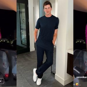 Veronika Rajek and Tom Brady