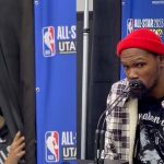 WATCH: Giannis Antetokounmpo Hilariously Crashes Kevin Durant’s All-Star Media Day