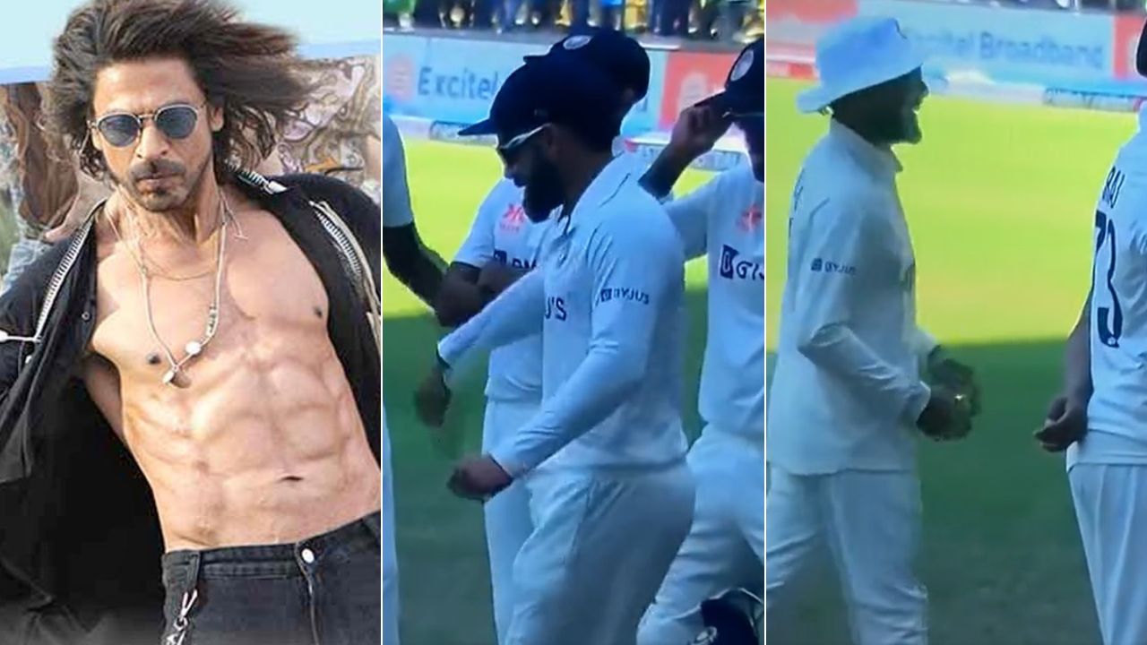 "Will have to learn it from Virat And Jadeja": Shah Rukh Khan's thumbs up to Virat Kohli and R Jadeja's Jhoome Jo Pathaan song hook step