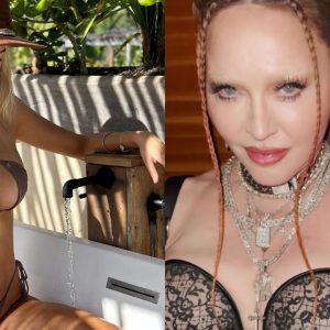 Veronika Rajek and Madonna