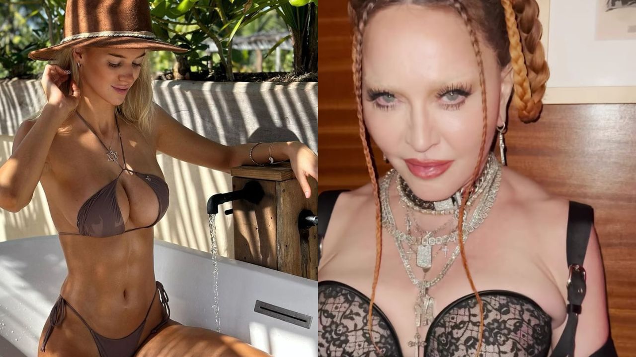 Veronika Rajek and Madonna