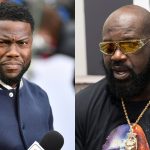 Shaquille O’Neal And Kevin Hart Hilariously Fight About Cowboys-Eagles At Super Bowl LVII
