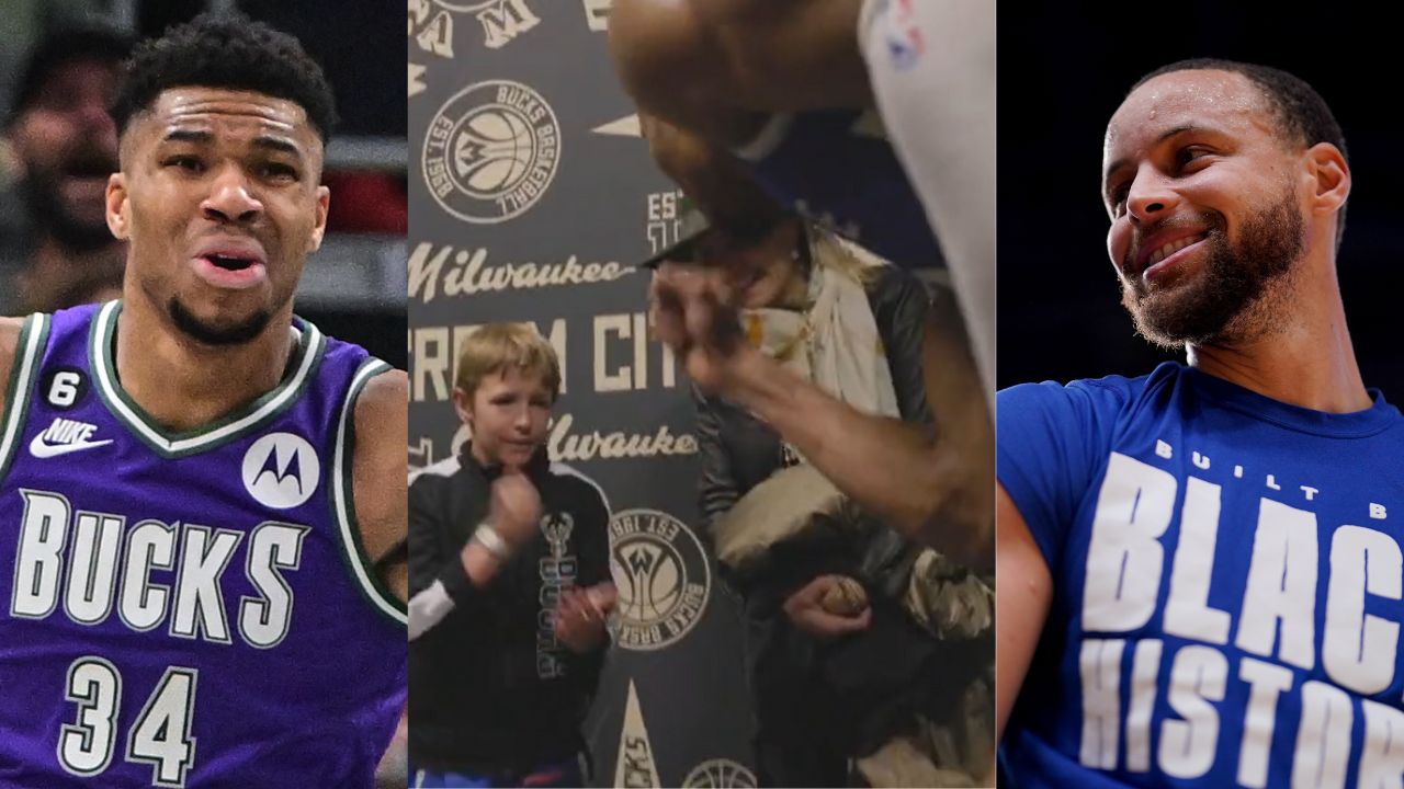 "He Got Me!": Giannis Antetokounmpo Filled With Anguish After Being Unable to Replicate Stephen Curry's Results in Fan Interaction