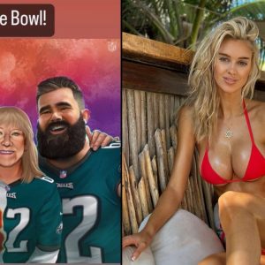 Travis Kelce, Jason Kelce, Donna Kelce, Veronika Rajek