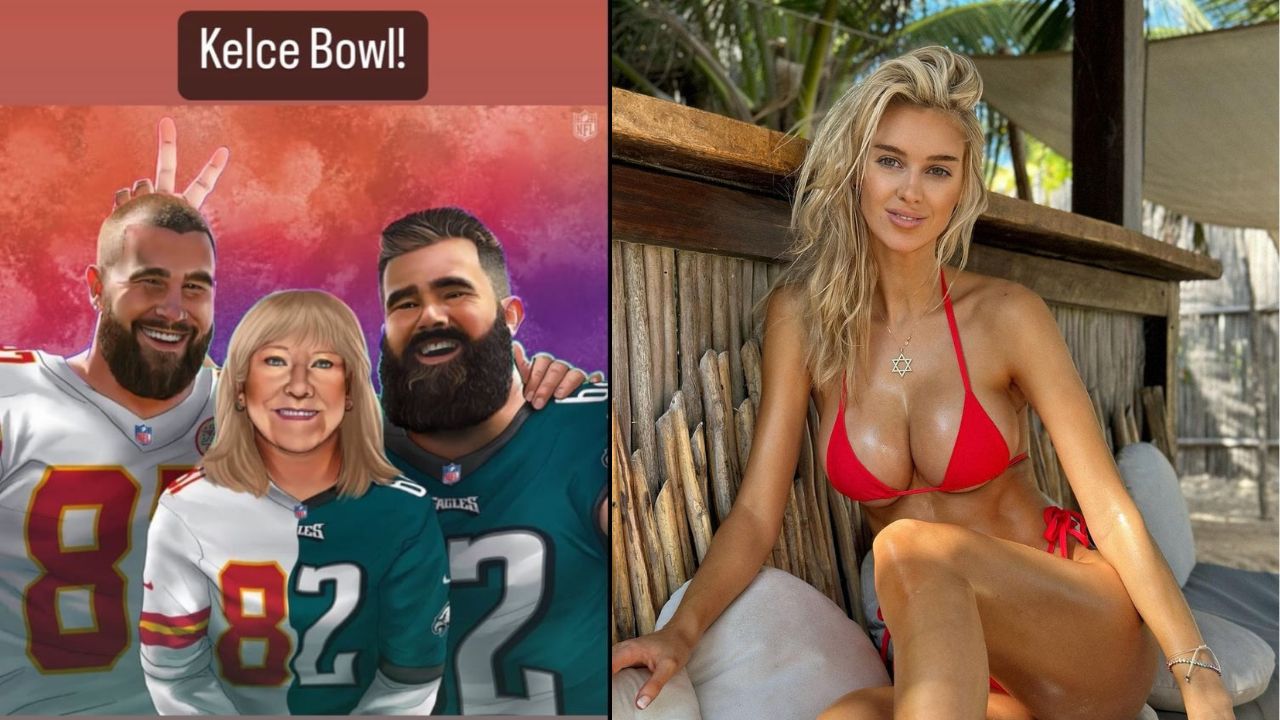 Travis Kelce, Jason Kelce, Donna Kelce, Veronika Rajek