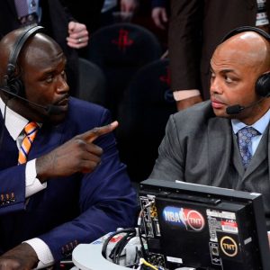 WATCH: Charles Barkley punches Shaquille O'Neal as the Inside the NBA team demonstrated physicality in the 1990s