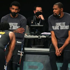 76ers star guard James Harden opens up about parting ways with Nets following Kyrie Irving and Kevin Durant's trade.