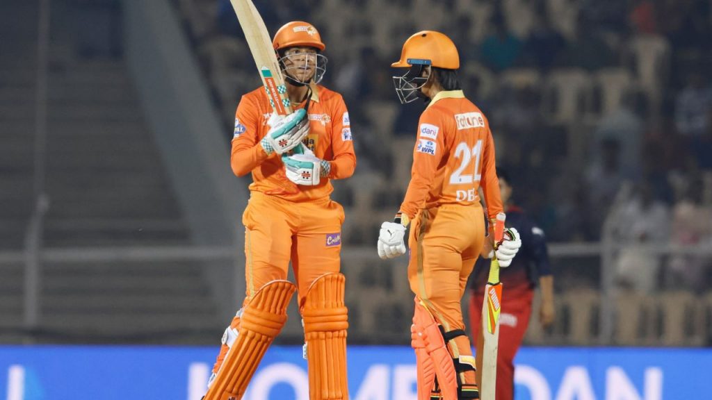 Why is Sophia Dunkley not playing today's WPL 2023 match between Gujarat Giants and Delhi Capitals?