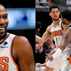 "Kevin Durant Watching His New Girl Argue With His Old Girl": Fans Roast Kyrie Irving & Devin Booker For Their Post Game Chirruping