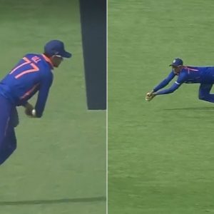 "Gill takes a beauty": Gujarat Titans cheer for Shubman Gill as he grabs outstanding catches at first slip in Mumbai ODI