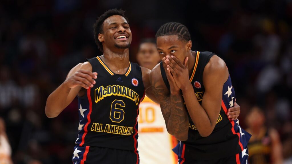 Where Is Bronny James Going to College? McDonald’s All-American Teammates Try Recruiting LeBron James’ Son