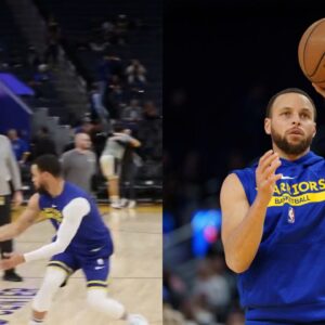 WATCH: Stephen Curry Toys With Draymond Green’s Son DJ Before Game Against Joel Embiid