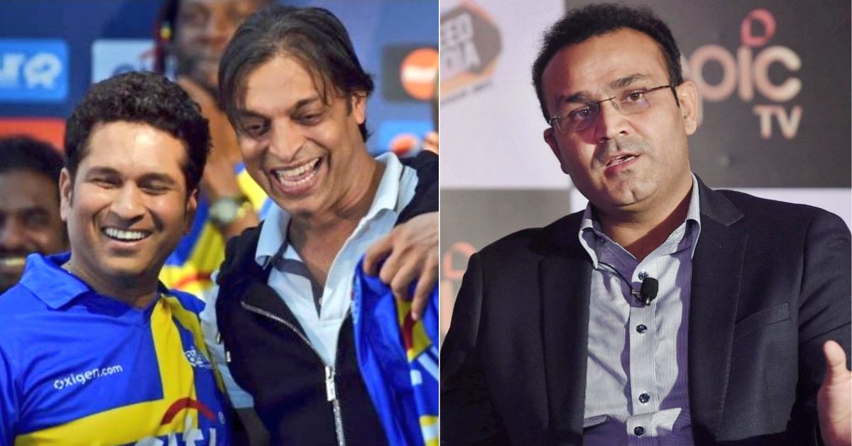 "Bhai jaan, aap kisi ko bolna mat": Virender Sehwag recalls how Shoaib Akhtar was frightened after failed attempt to lift Sachin Tendulkar