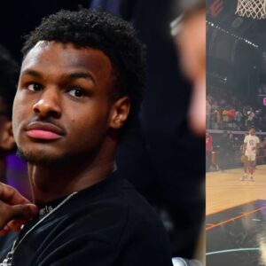 WATCH: Bronny James Competes in Stellar Dunk Contest With Human Highlight Reel High-Schooler, Trey Parker