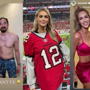 Veronika Rajek and Steve Aoki