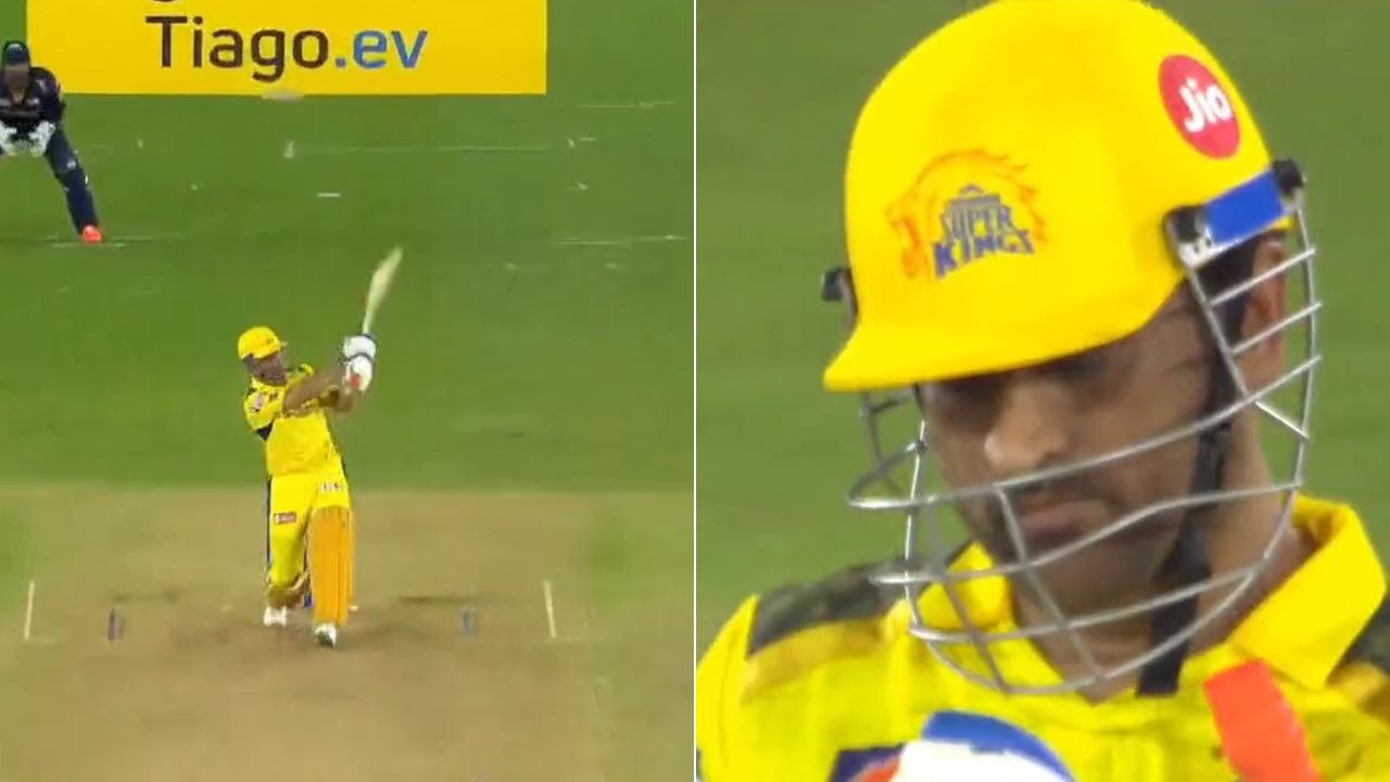 Dhoni Six Today: MS Dhoni Rewinds Clock by Hitting Six off Josh Little at Narendra Modi Stadium