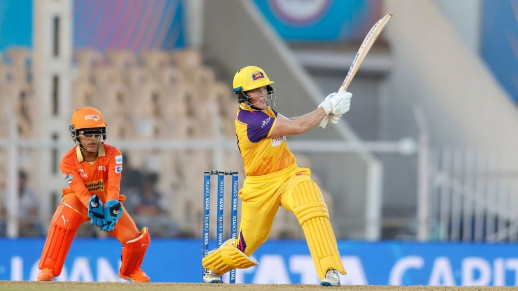 Why is Grace Harris not playing today's WPL 2023 match between UP Warriorz and Delhi Capitals at Brabourne Stadium?