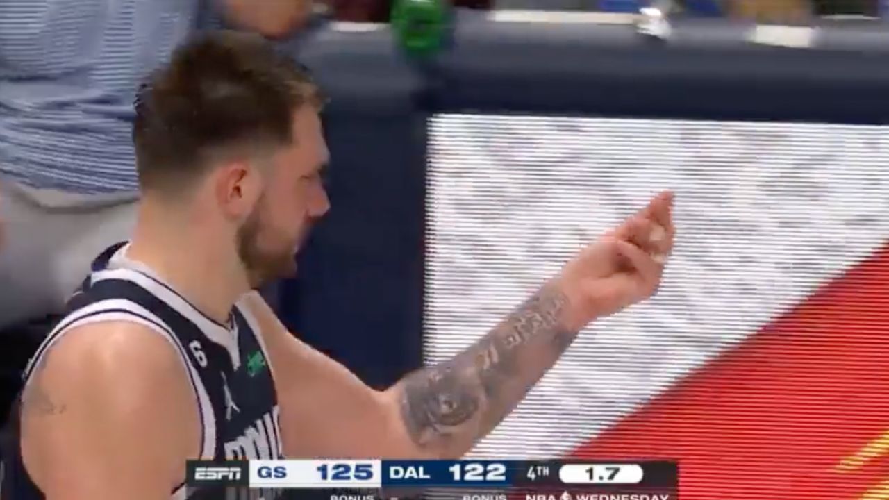 WATCH: Luka Doncic Motions That Referees "Get Paid" as Mavericks Lose by 2 points vs Warriors 