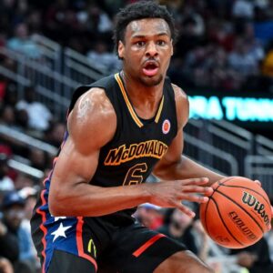 LeBron James' Son, Bronny James Proudly Shares His Team USA Highlight Reel Alongside the Best Prospects in the Country, During Nike Hoops Summit