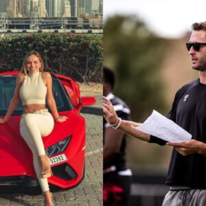 Kliff Kingsbury’s Model Girlfriend Veronica Bielik Literally Drags a Flashy Lamborghini Sporting Tight Fit Jeans in Latest Viral Video
