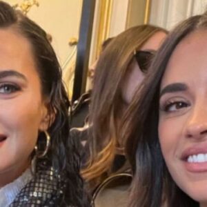 Kelly Piquet Shares The Stage With Lionel Messi's Wife at Louis Vuitton Fashion Week