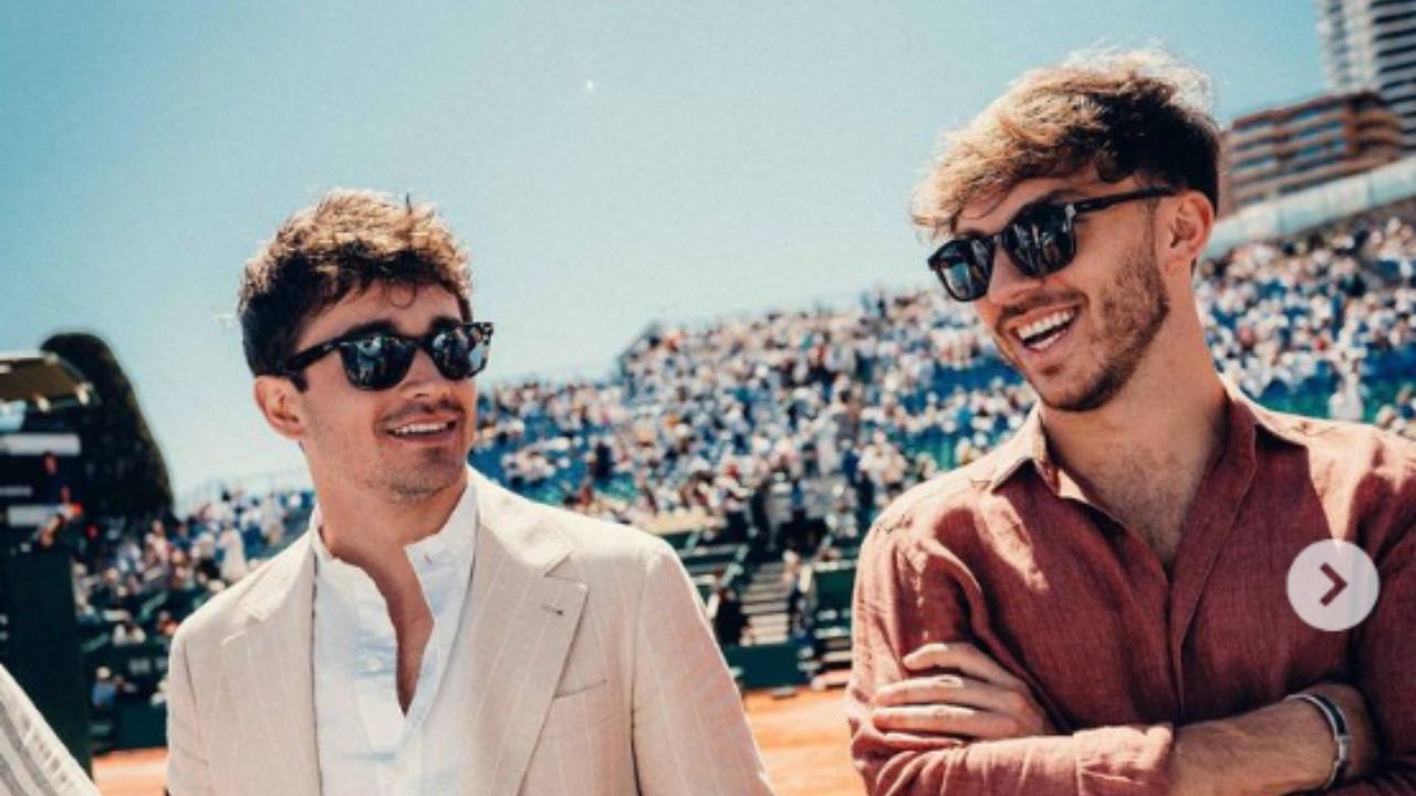 Charles Leclerc and Pierre Gasly Enjoy Extended Period of Bromance a Day After Attending Monte Carlo Masters Together