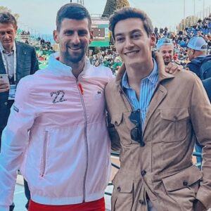 George Russell Turns Fan Watching Novak Djokovic Cruise Past Ivan Gakhov at Monte Carlo Masters