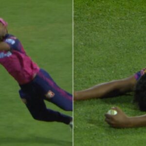 Sandeep Sharma Catch Video: Rajasthan Royals Pacer Grabs One of the Best Catches of IPL 2023 to Dismiss Suryakumar Yadav at Wankhede Stadium