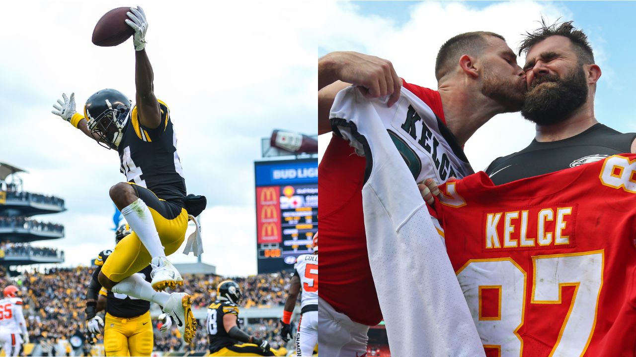 Travis and Jason Kelce Reflect on Antonio Brown’s Infamous Flying Kick as They Chide the NFL for Not Allowing Punching to Be Legal