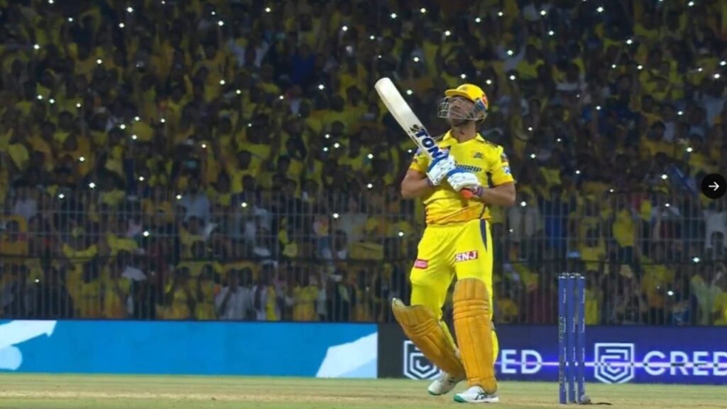 MS Dhoni Six IPL 2023: CSK's Thala Hits Two Consecutive Sixes off Mark Wood at Anbuden Stadium