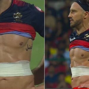 Faf du Plessis Injury: RCB Captain Reveals Reason Behind Strapping Around Abs at Chinnaswamy Stadium