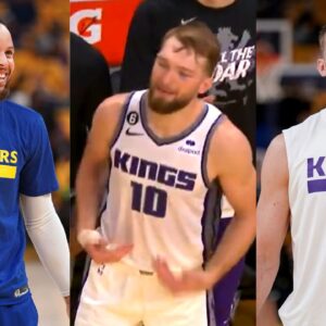 WATCH: Stephen Curry and the Warriors Leave Domantas Sabonis Vehemently Screaming at the Officials From the Sidelines