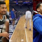 WATCH: Jordan Poole Recieves Condescending Challenge From Malik Monk Ahead of Pivotal Game 5 of Warriors vs Kings Series