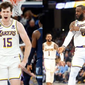 After Anthony Davis Injury, LeBron James Showers Austin Reaves With Praise for 23-Point Playoff Debut